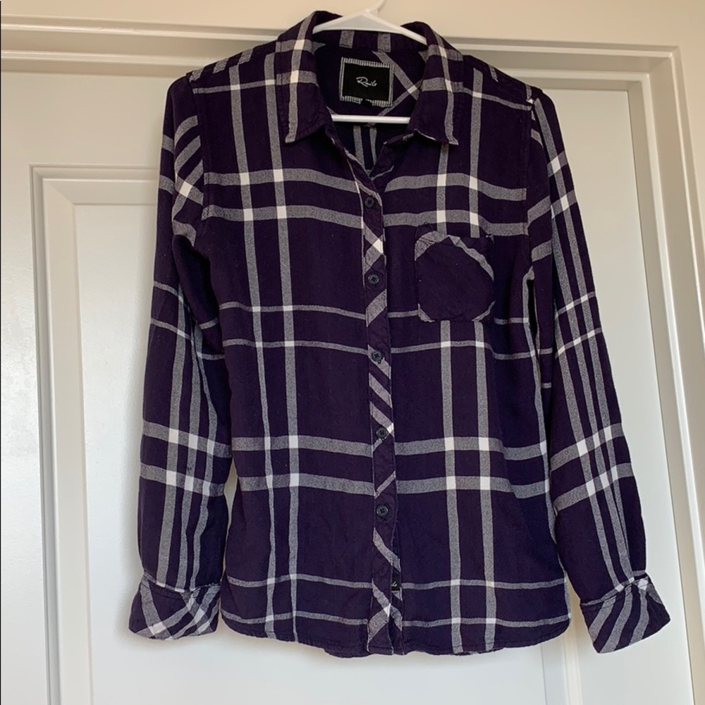 Rails Flannel Top - Navy, White